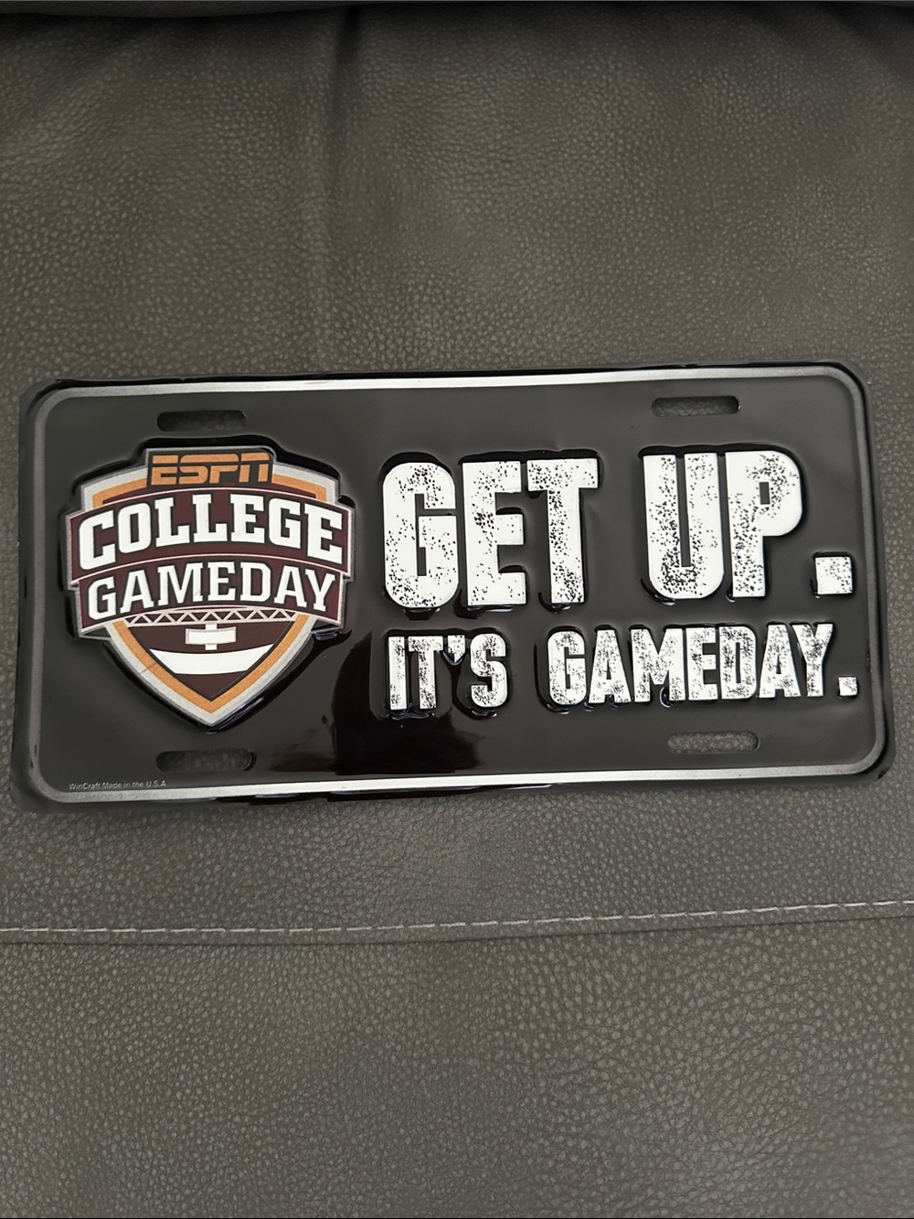 ESPN College Gameday Shield License Plate - Maroon, Orange, White